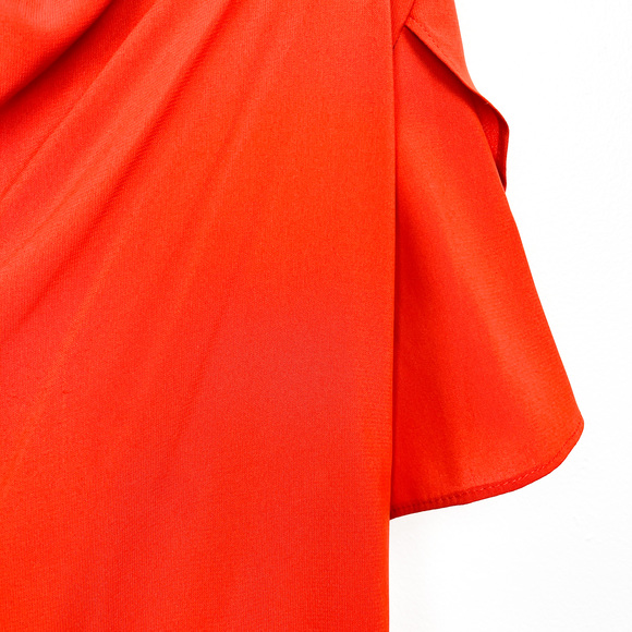 Calvin Klein Short Sleeve Orange Blouse - Picture 5 of 10